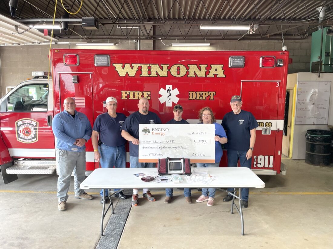 Winona VFD gets a boost from Encino Energy News, Sports, Jobs